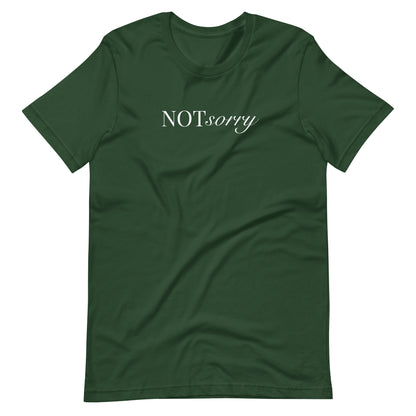 NOT sorry Mixed Typography T-Shirt | Feminist Statement Tee - Spinsterly Co
