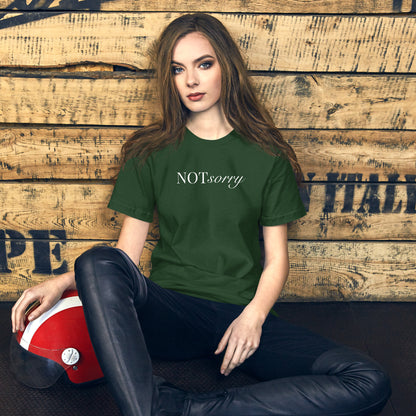 NOT sorry Mixed Typography T-Shirt | Feminist Statement Tee - Spinsterly Co