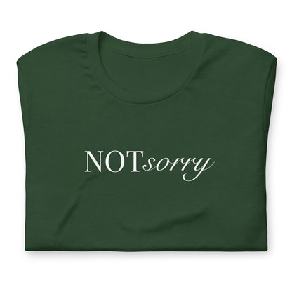 NOT sorry Mixed Typography T-Shirt | Feminist Statement Tee - Spinsterly Co