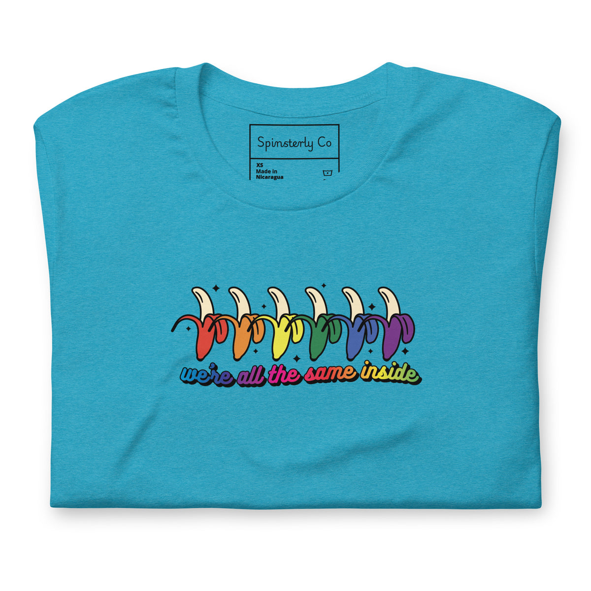 We're All the Same Inside T-Shirt | Rainbow Banana LGBTQIA+ Pride Tee - Spinsterly Co