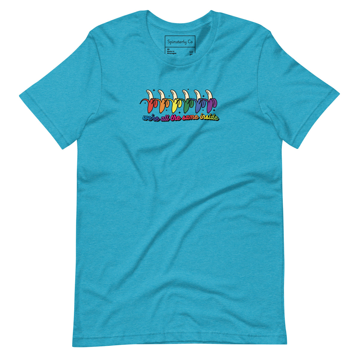 We're All the Same Inside T-Shirt | Rainbow Banana LGBTQIA+ Pride Tee - Spinsterly Co