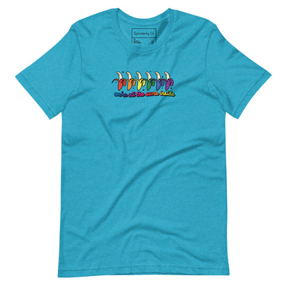 We're All the Same Inside T-Shirt | Rainbow Banana LGBTQIA+ Pride Tee - Spinsterly Co