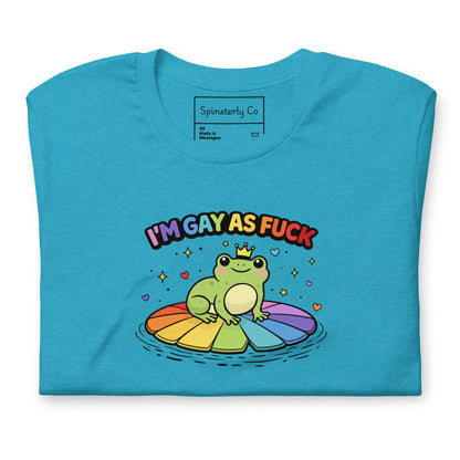I'm Gay As F*ck T-Shirt | Kawaii Pride Frog Rainbow Lily Pad Tee - Spinsterly Co
