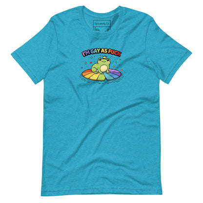 I'm Gay As F*ck T-Shirt | Kawaii Pride Frog Rainbow Lily Pad Tee - Spinsterly Co