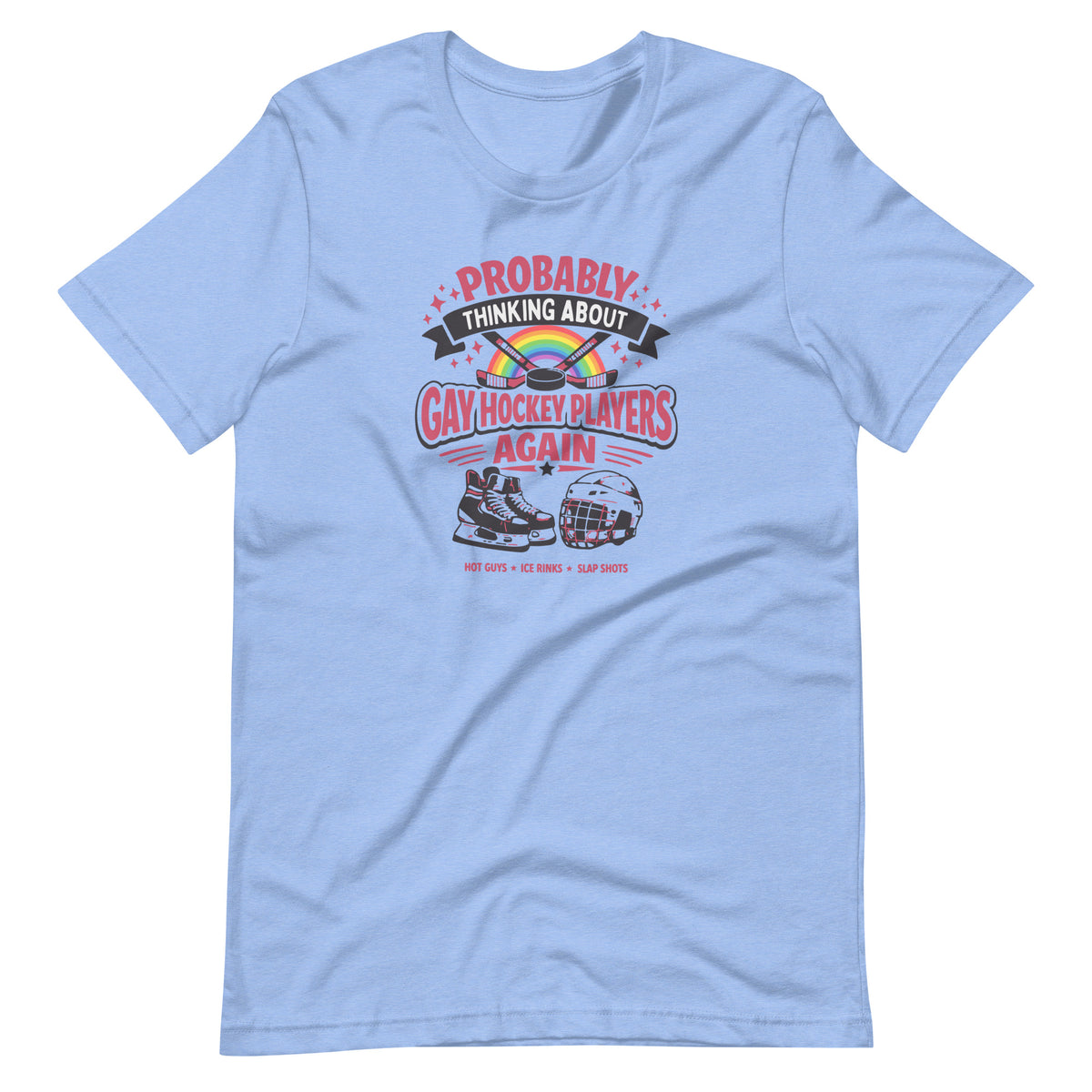 Probably Thinking About Gay Hockey Players Again T-Shirt | Queer Hockey Romance Tee - Spinsterly Co