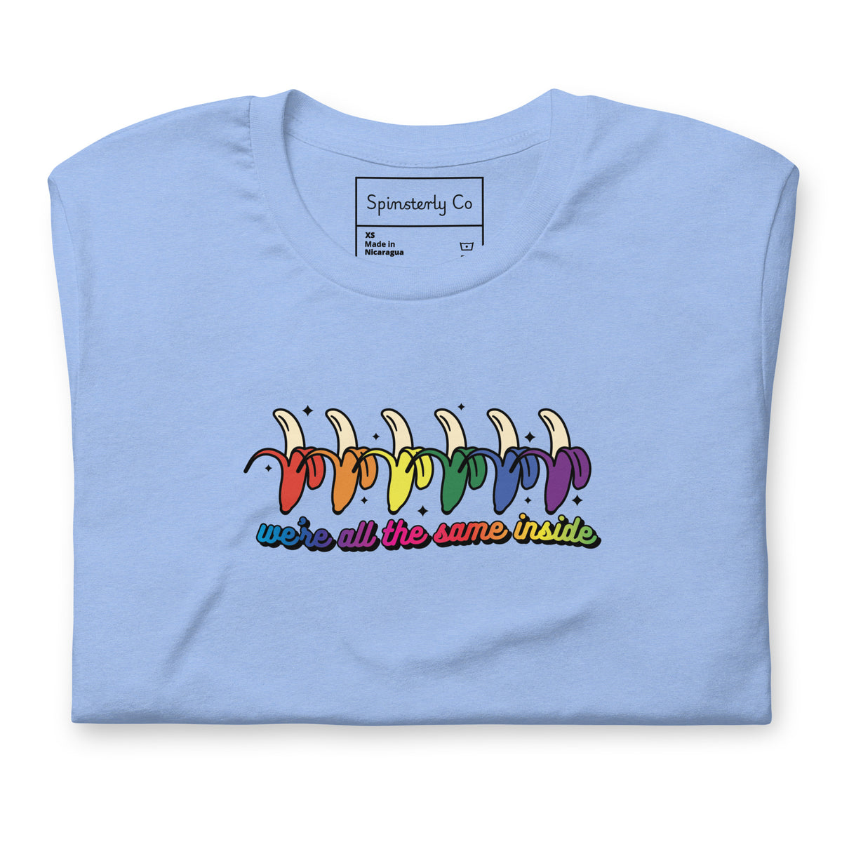 We're All the Same Inside T-Shirt | Rainbow Banana LGBTQIA+ Pride Tee - Spinsterly Co