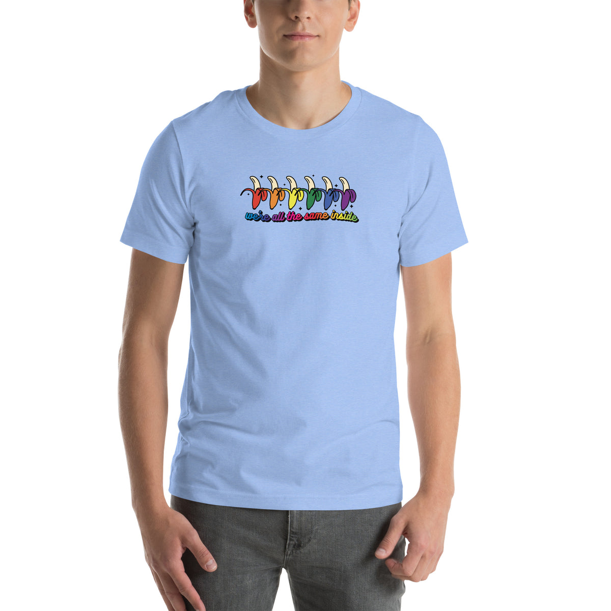 We're All the Same Inside T-Shirt | Rainbow Banana LGBTQIA+ Pride Tee - Spinsterly Co