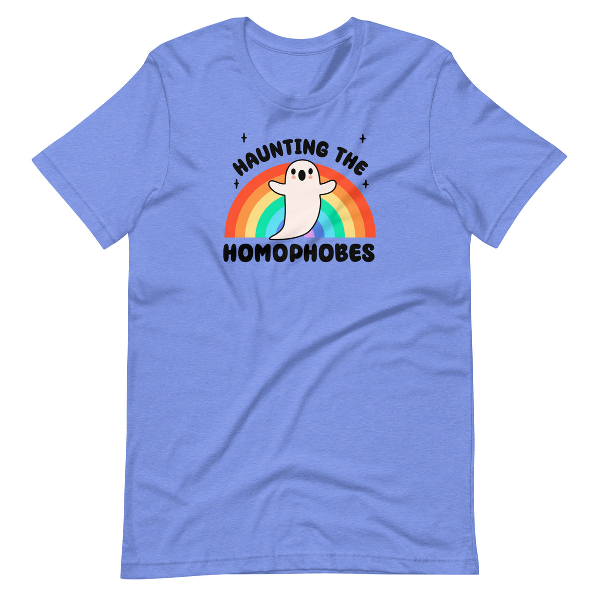 Haunting the Homophobes T-Shirt | Kawaii Ghost LGBTQ+ Funny Graphic Tee - Spinsterly Co