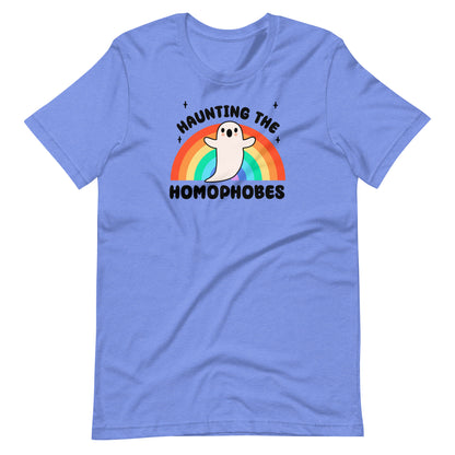Haunting the Homophobes T-Shirt | Kawaii Ghost LGBTQ+ Funny Graphic Tee - Spinsterly Co