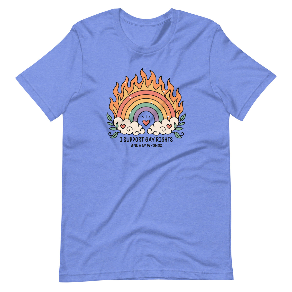 I Support Gay Rights and Gay Wrongs T-Shirt | LGBTQ+ Funny Graphic Tee - Spinsterly Co