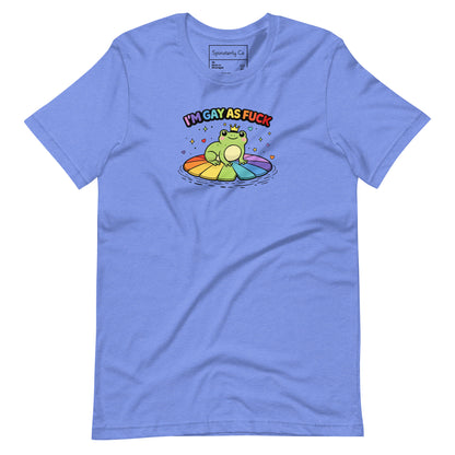 I'm Gay As F*ck T-Shirt | Kawaii Pride Frog Rainbow Lily Pad Tee - Spinsterly Co