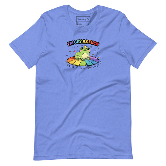 I'm Gay As F*ck T-Shirt | Kawaii Pride Frog Rainbow Lily Pad Tee - Spinsterly Co