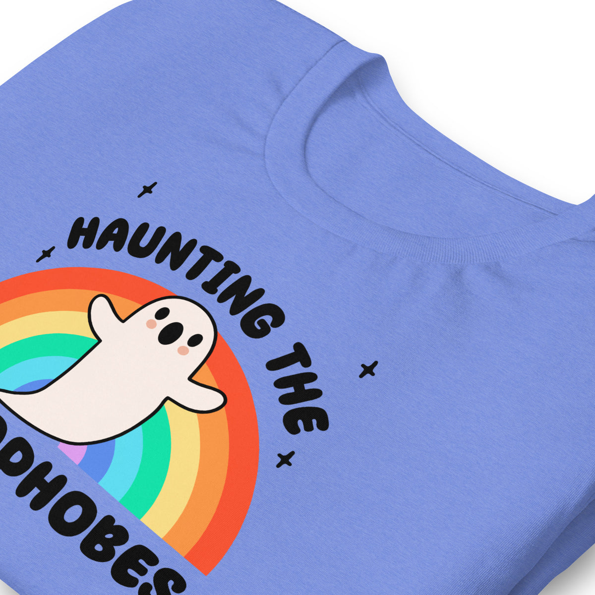 Haunting the Homophobes T-Shirt | Kawaii Ghost LGBTQ+ Funny Graphic Tee - Spinsterly Co