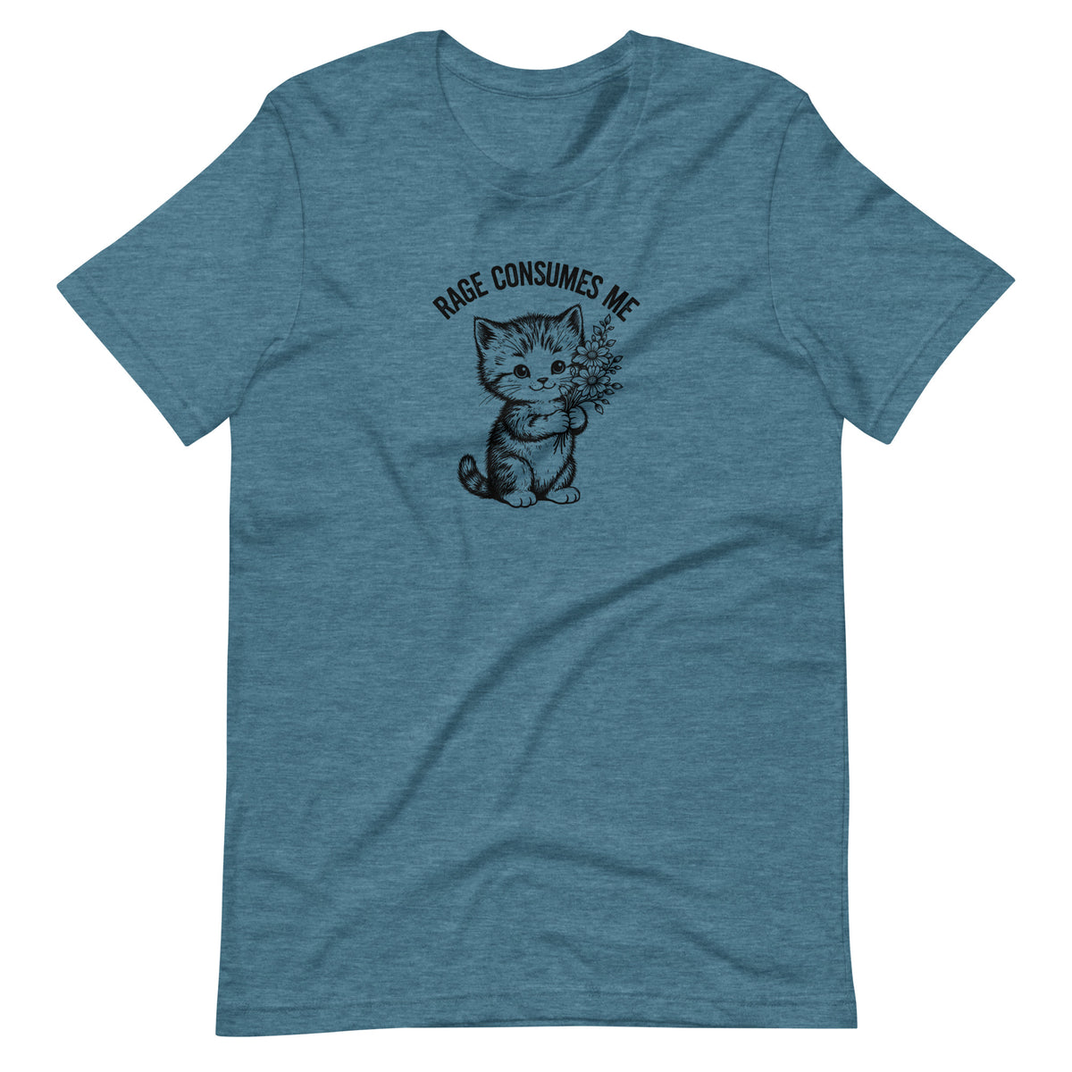 Rage Consumes Me Vintage Kitten Bouquet Unisex T-Shirt | Funny Feminist Cat Tee - Spinsterly Co