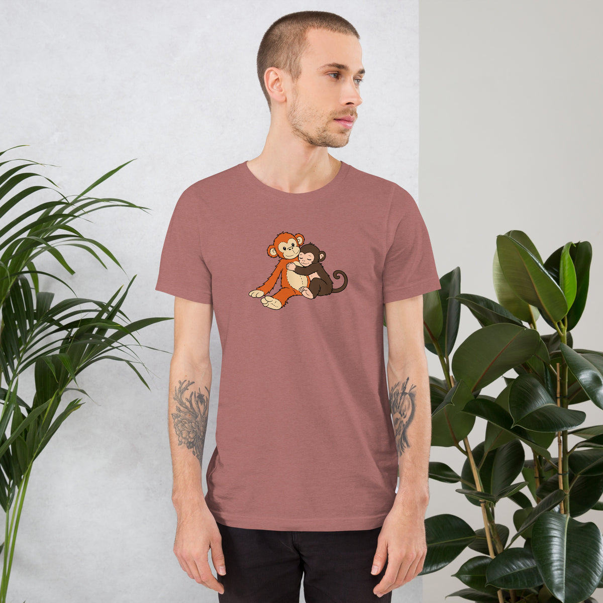 Punch the Monkey and His Stuffy T-Shirt | Cute Monkey Graphic Tee - Spinsterly Co