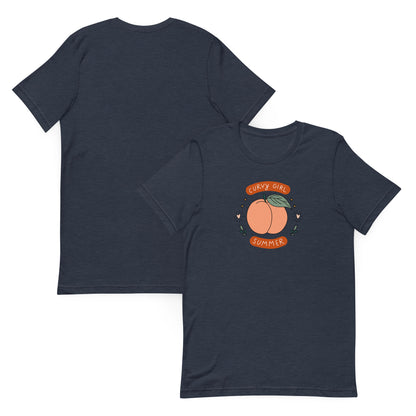 Curvy Girl Summer Unisex T-Shirt | Body-Positive Peach Graphic Tee - Spinsterly Co