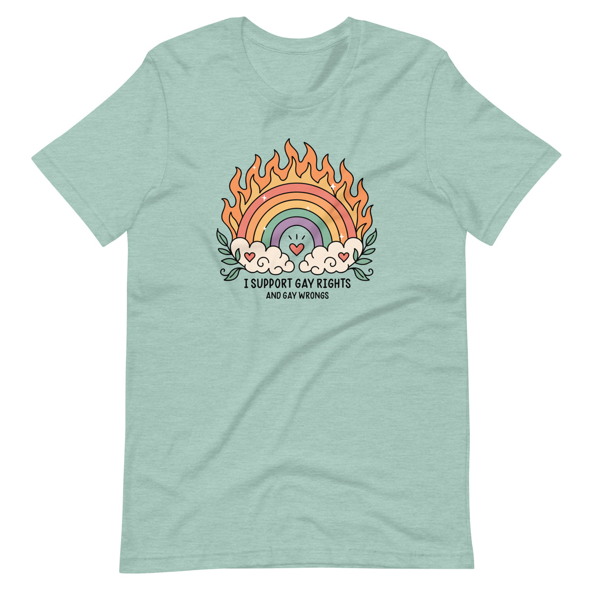 I Support Gay Rights and Gay Wrongs T-Shirt | LGBTQ+ Funny Graphic Tee - Spinsterly Co