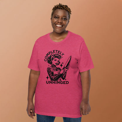 Completely Unhinged T-Shirt | Tattooed Pin-Up Funny Feminist Graphic Tee - Spinsterly Co