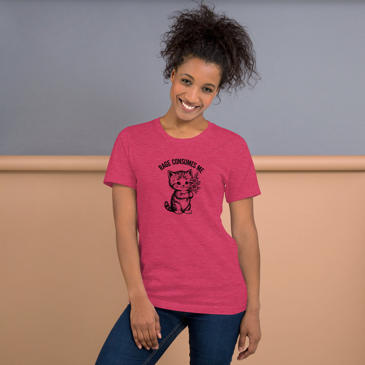 Rage Consumes Me Vintage Kitten Bouquet Unisex T-Shirt | Funny Feminist Cat Tee - Spinsterly Co