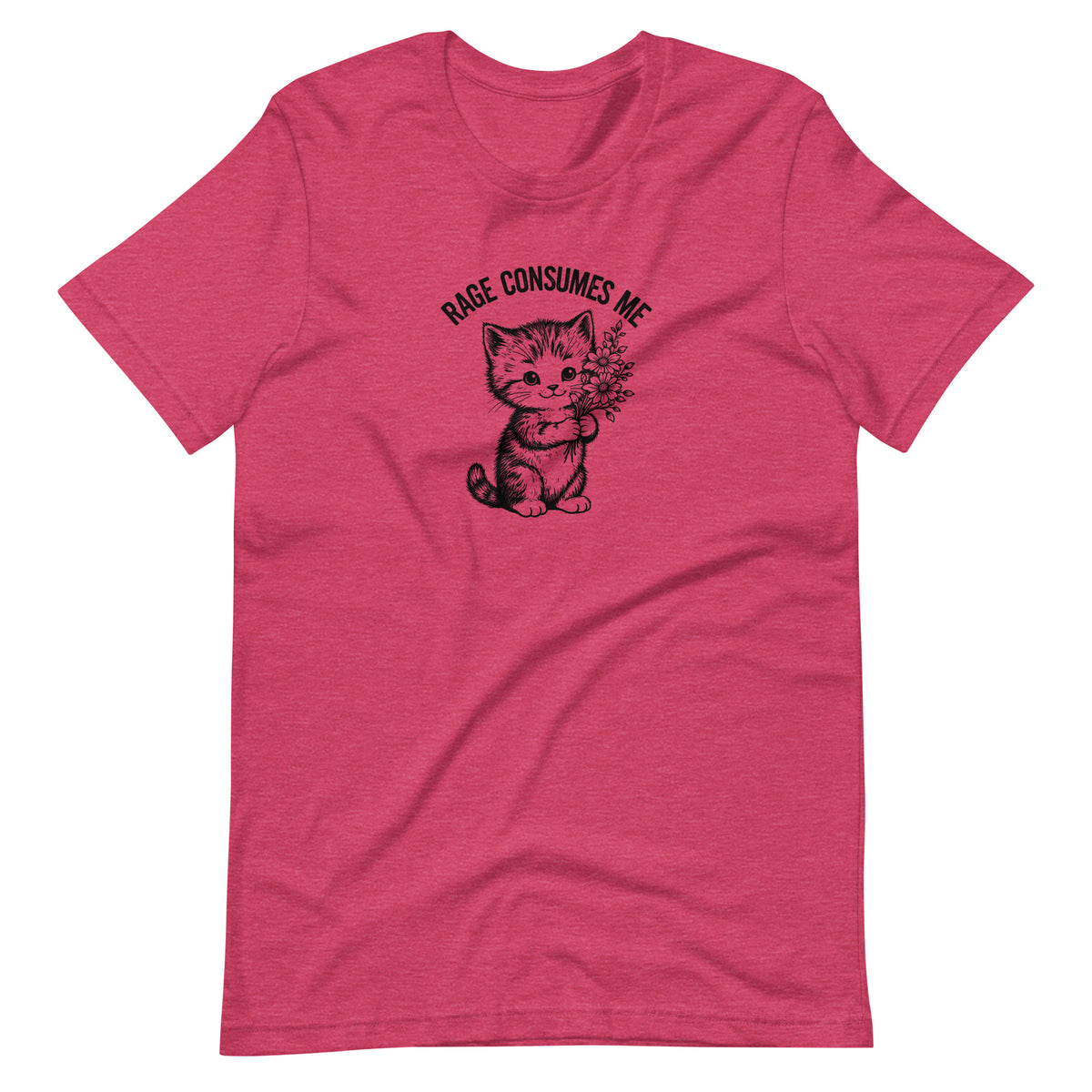 Rage Consumes Me Vintage Kitten Bouquet Unisex T-Shirt | Funny Feminist Cat Tee - Spinsterly Co