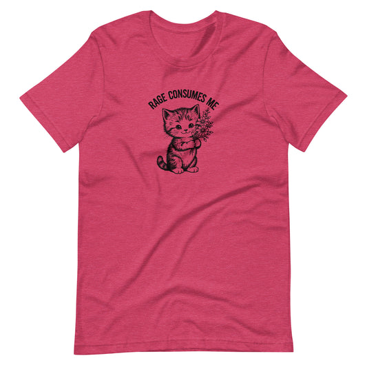 Rage Consumes Me Vintage Kitten Bouquet Unisex T-Shirt | Funny Feminist Cat Tee - Spinsterly Co