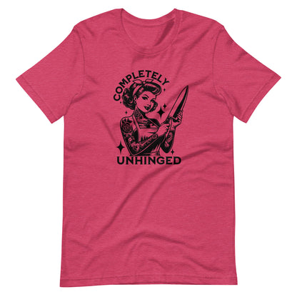 Completely Unhinged T-Shirt | Tattooed Pin-Up Funny Feminist Graphic Tee - Spinsterly Co