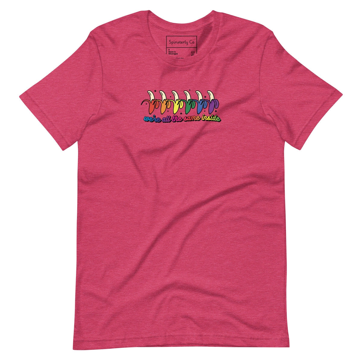 We're All the Same Inside T-Shirt | Rainbow Banana LGBTQIA+ Pride Tee - Spinsterly Co