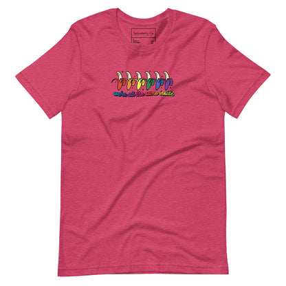We're All the Same Inside T-Shirt | Rainbow Banana LGBTQIA+ Pride Tee - Spinsterly Co