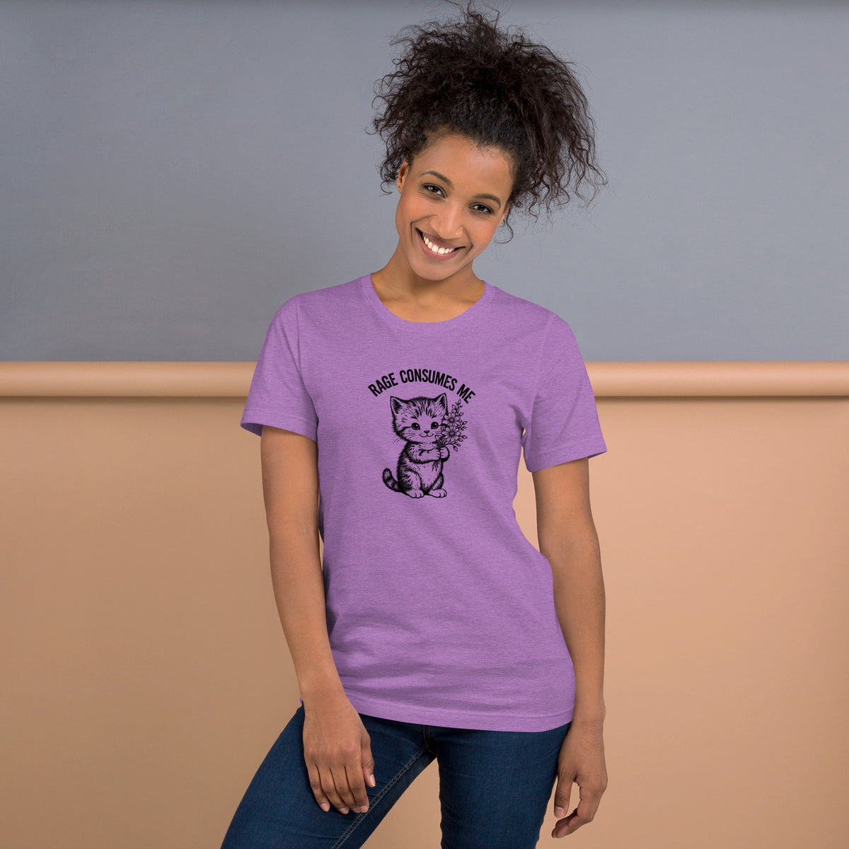 Rage Consumes Me Vintage Kitten Bouquet Unisex T-Shirt | Funny Feminist Cat Tee - Spinsterly Co