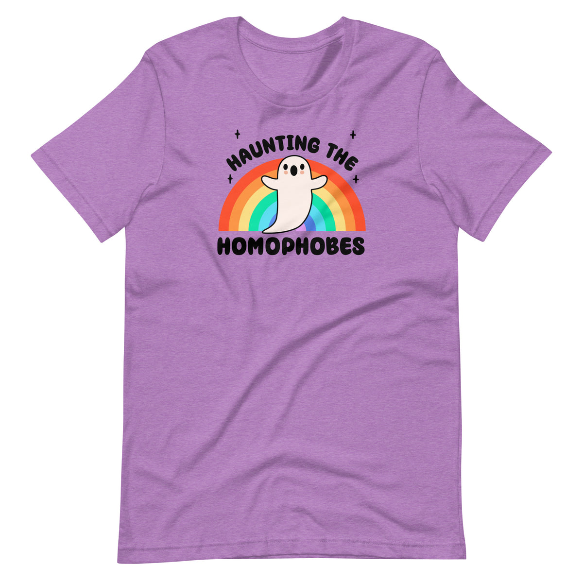 Haunting the Homophobes T-Shirt | Kawaii Ghost LGBTQ+ Funny Graphic Tee - Spinsterly Co