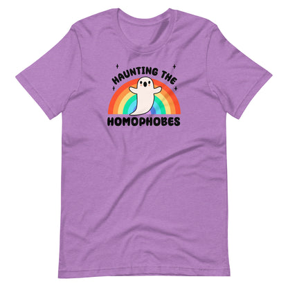 Haunting the Homophobes T-Shirt | Kawaii Ghost LGBTQ+ Funny Graphic Tee - Spinsterly Co