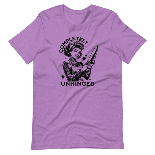 Completely Unhinged T-Shirt | Tattooed Pin-Up Funny Feminist Graphic Tee - Spinsterly Co