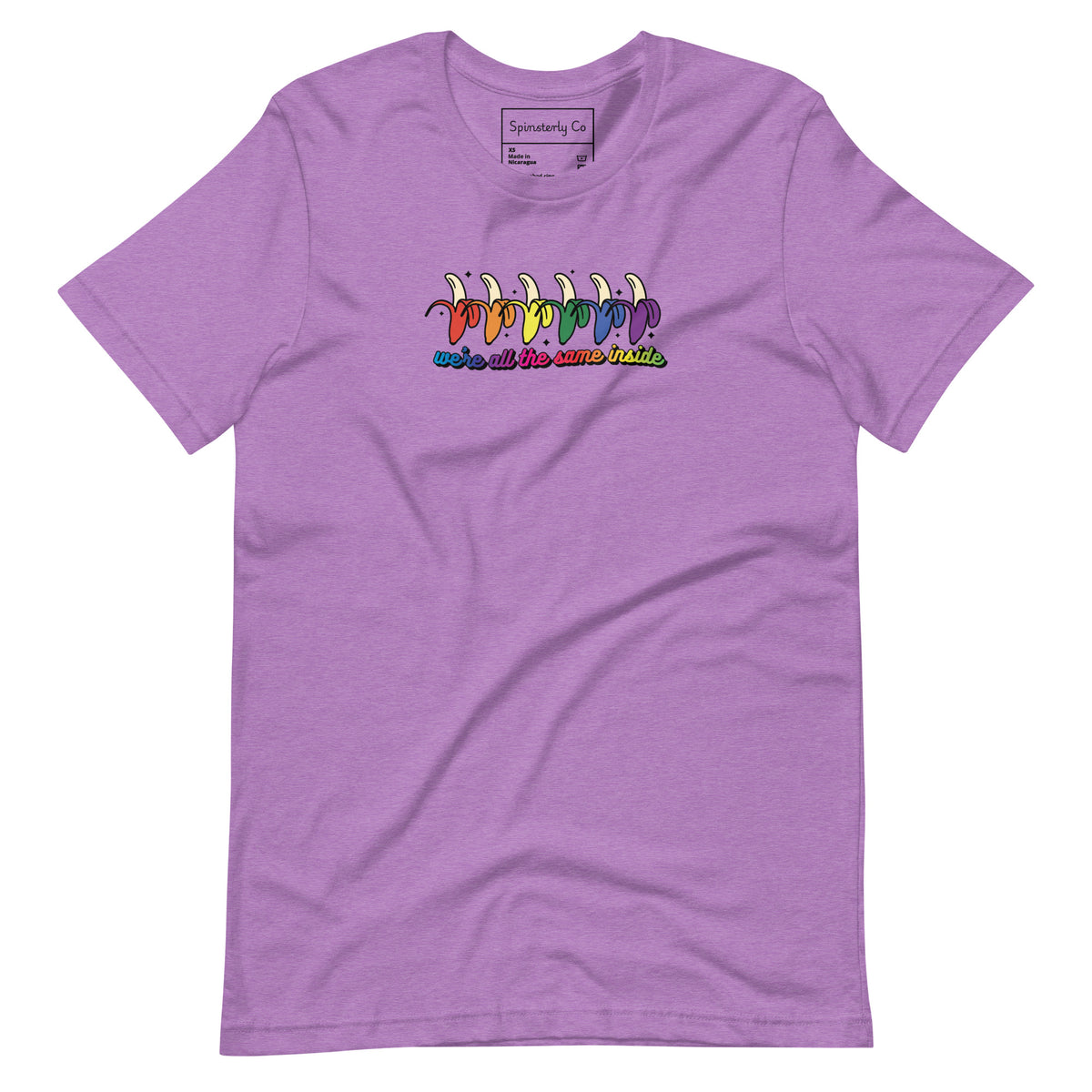 We're All the Same Inside T-Shirt | Rainbow Banana LGBTQIA+ Pride Tee - Spinsterly Co