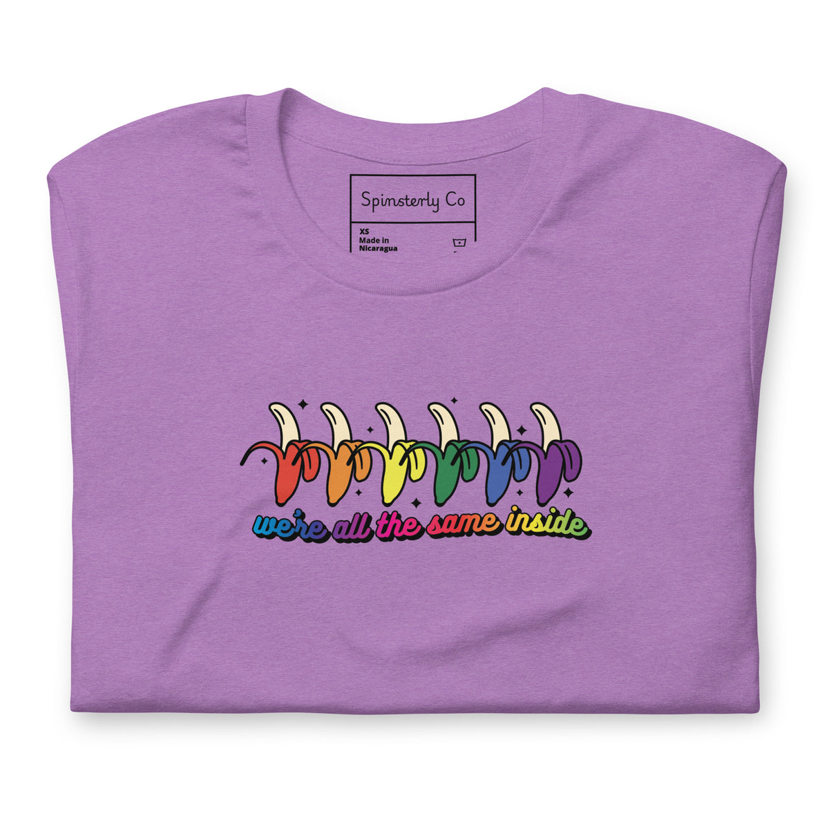 We're All the Same Inside T-Shirt | Rainbow Banana LGBTQIA+ Pride Tee - Spinsterly Co