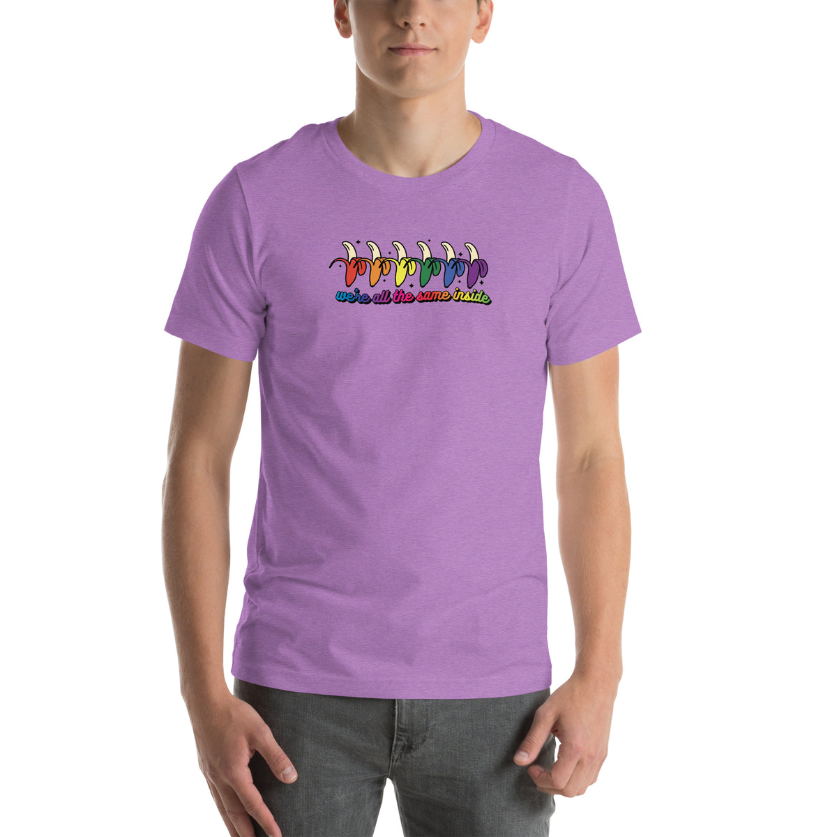 We're All the Same Inside T-Shirt | Rainbow Banana LGBTQIA+ Pride Tee - Spinsterly Co