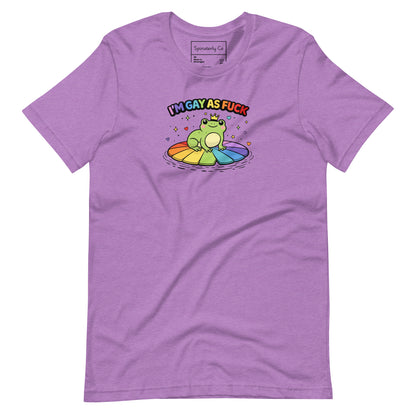 I'm Gay As F*ck T-Shirt | Kawaii Pride Frog Rainbow Lily Pad Tee - Spinsterly Co