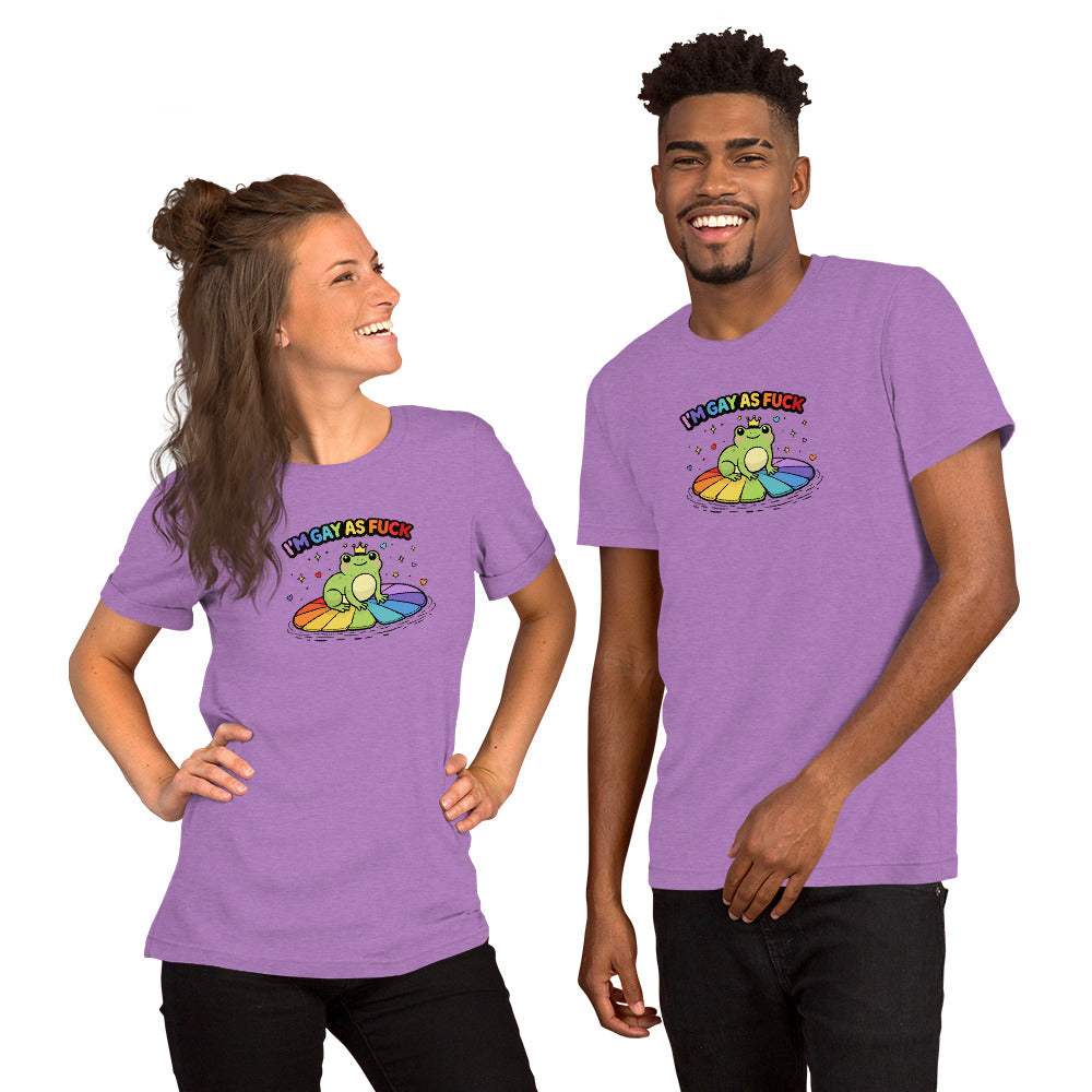 I'm Gay As F*ck T-Shirt | Kawaii Pride Frog Rainbow Lily Pad Tee - Spinsterly Co