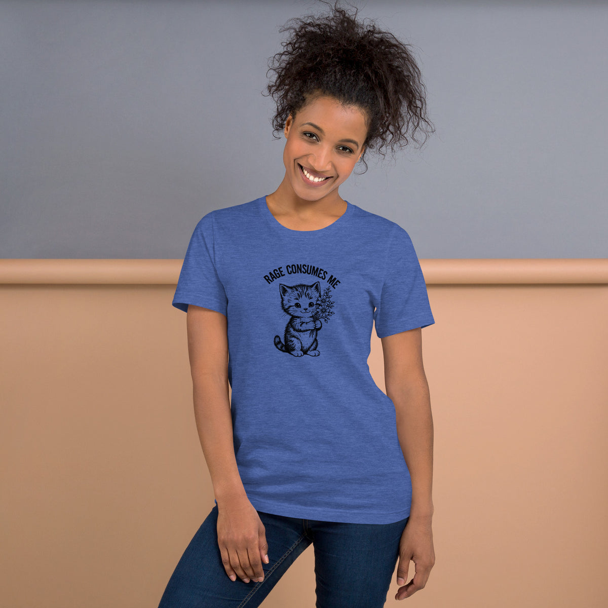 Rage Consumes Me Vintage Kitten Bouquet Unisex T-Shirt | Funny Feminist Cat Tee - Spinsterly Co