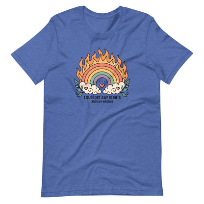 I Support Gay Rights and Gay Wrongs T-Shirt | LGBTQ+ Funny Graphic Tee - Spinsterly Co