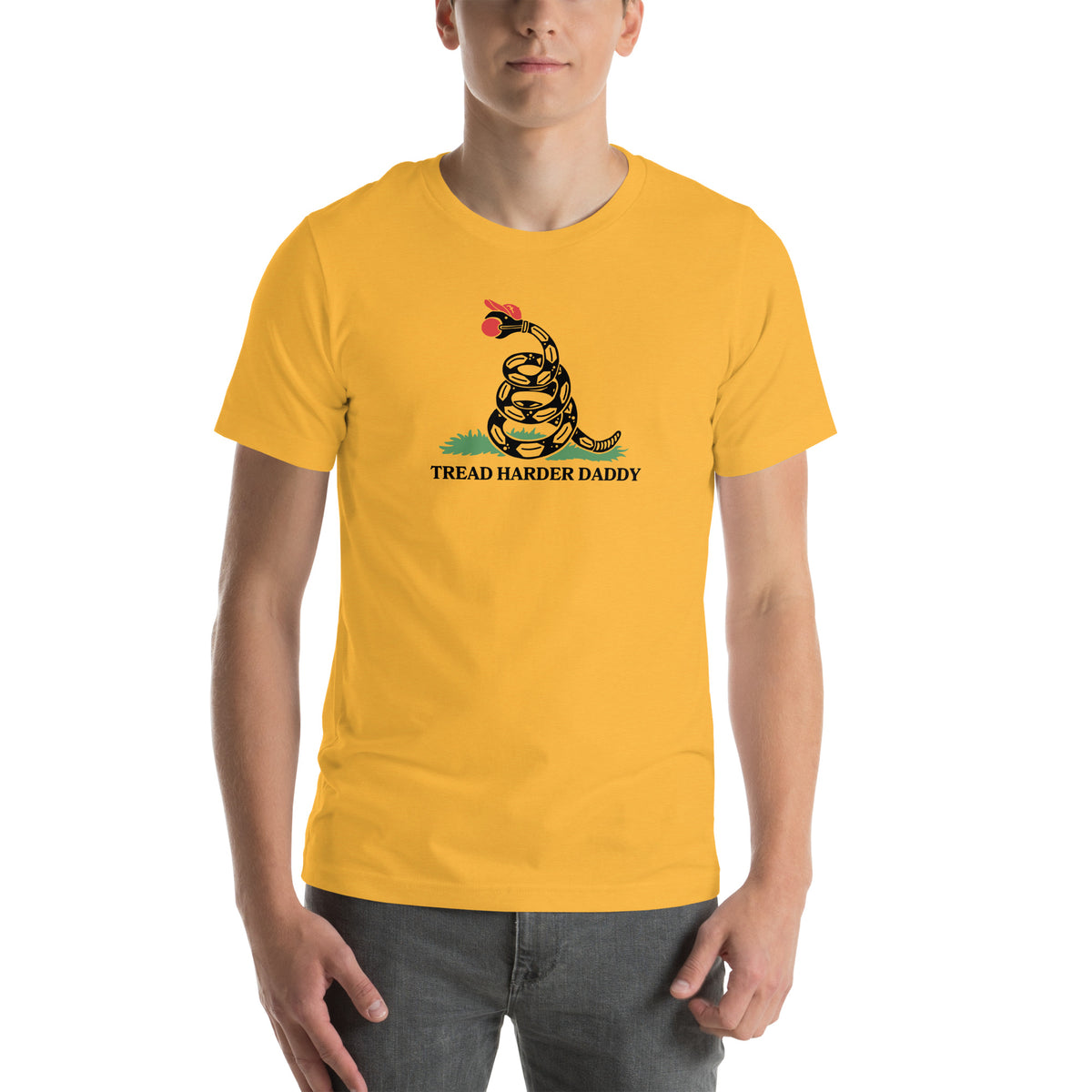 Tread Harder Daddy T-Shirt | Gadsden Flag Parody Graphic Tee - Spinsterly Co