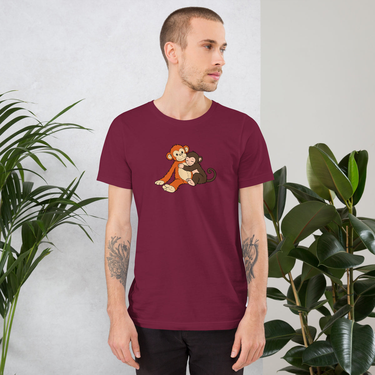 Punch the Monkey and His Stuffy T-Shirt | Cute Monkey Graphic Tee - Spinsterly Co