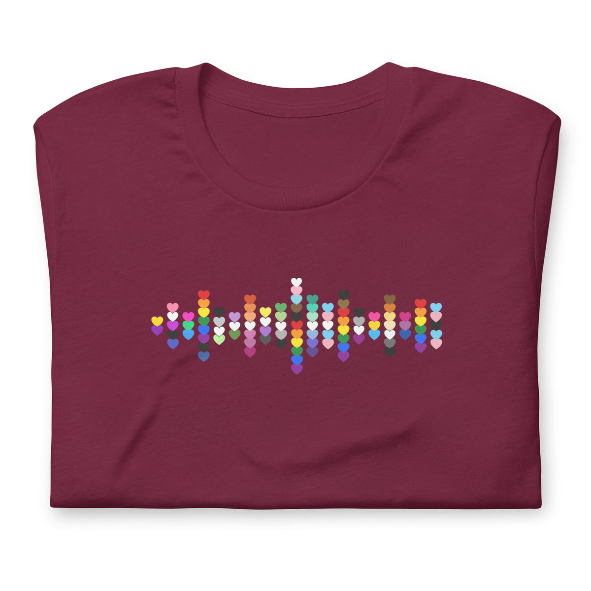 Pride Hearts Unisex T-Shirt | LGBTQIA+ Graphic Tee - Spinsterly Co