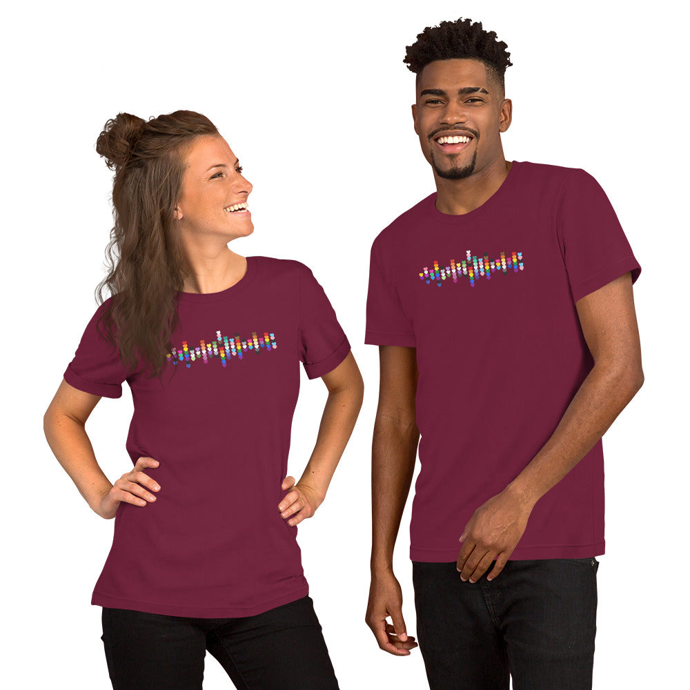 Pride Hearts Unisex T-Shirt | LGBTQIA+ Graphic Tee - Spinsterly Co