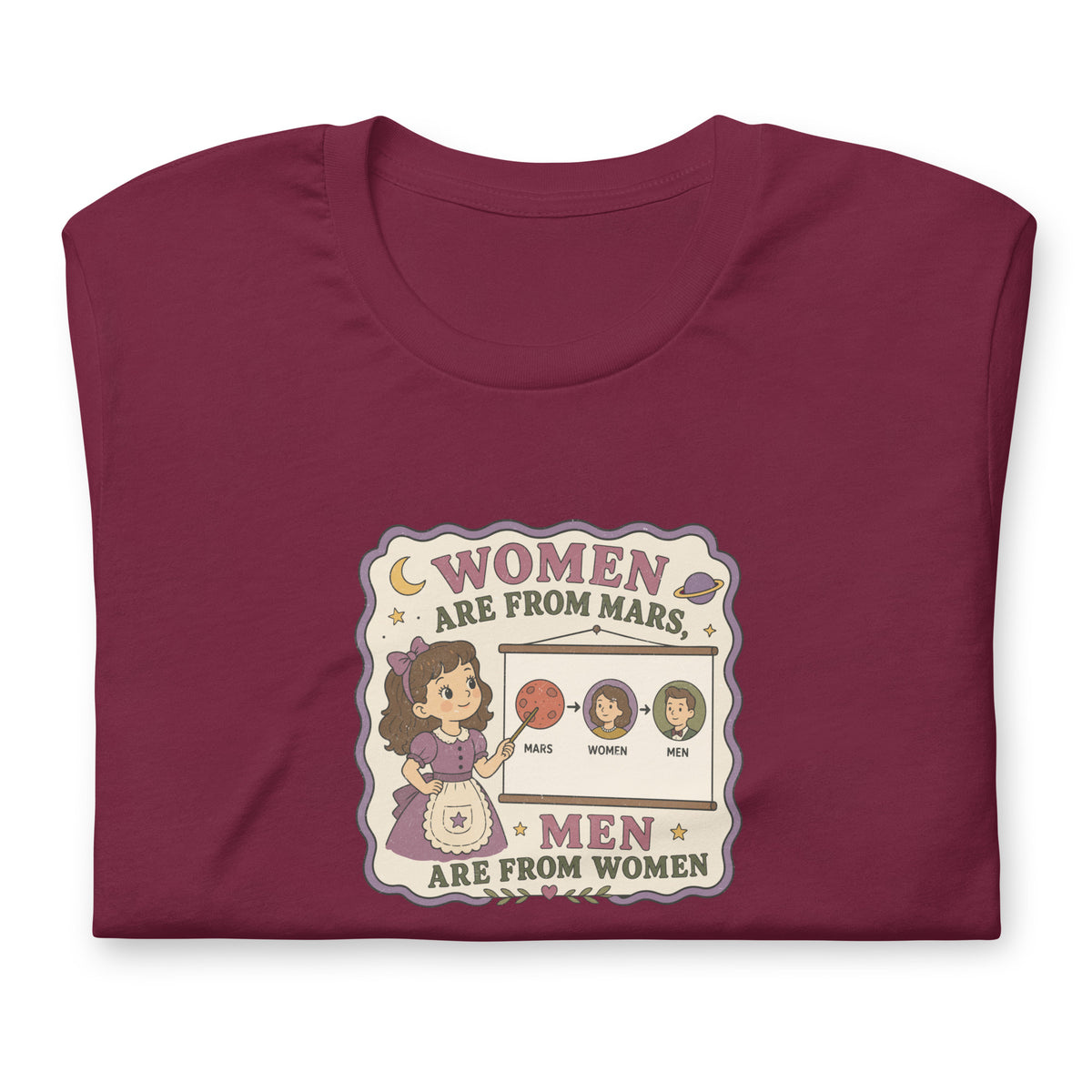 Women Are From Mars, Men Are From Women | Retro Feminist Graphic Tee - Spinsterly Co