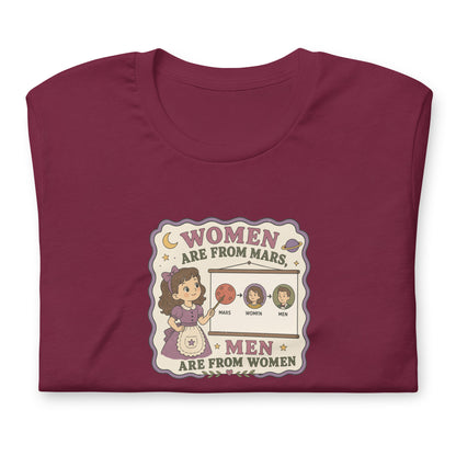 Women Are From Mars, Men Are From Women | Retro Feminist Graphic Tee - Spinsterly Co