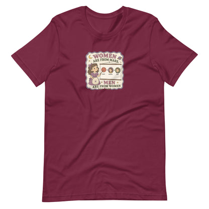 Women Are From Mars, Men Are From Women | Retro Feminist Graphic Tee - Spinsterly Co