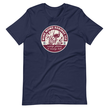 Wine Moms Against ICE T-Shirt | Anti-ICE Political Statement Tee - Spinsterly Co
