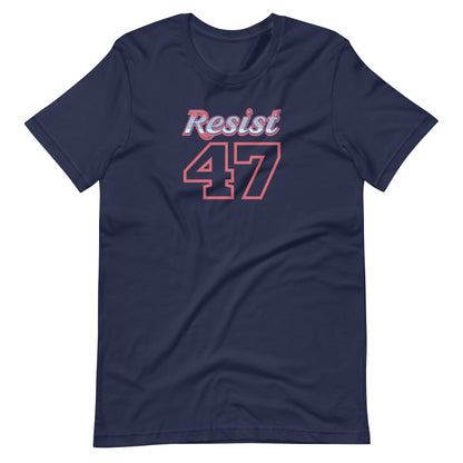 Resist 47 Varsity Jersey Political T-Shirt | Anti-Trump Resistance Graphic Tee - Spinsterly Co