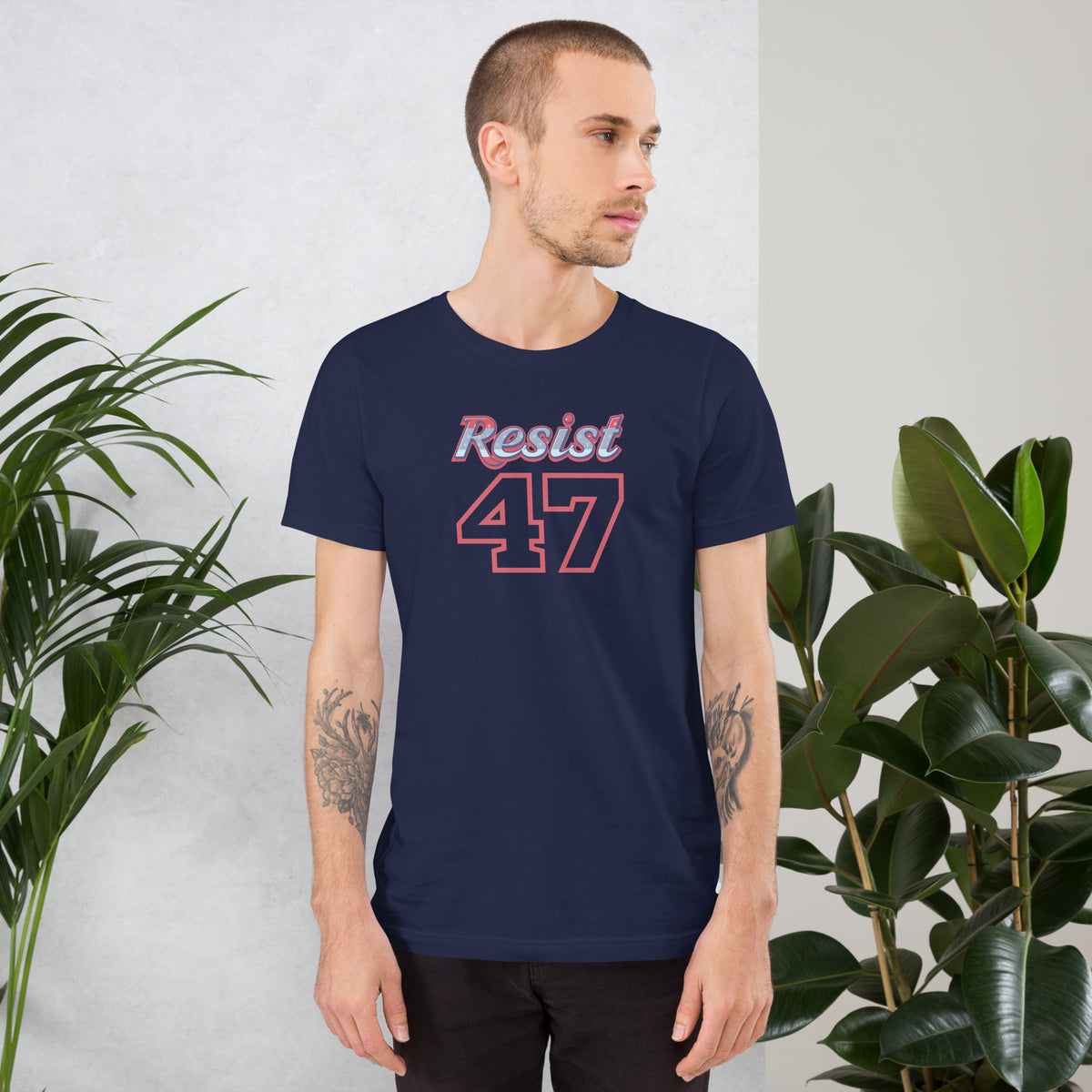 Resist 47 Varsity Jersey Political T-Shirt | Anti-Trump Resistance Graphic Tee - Spinsterly Co