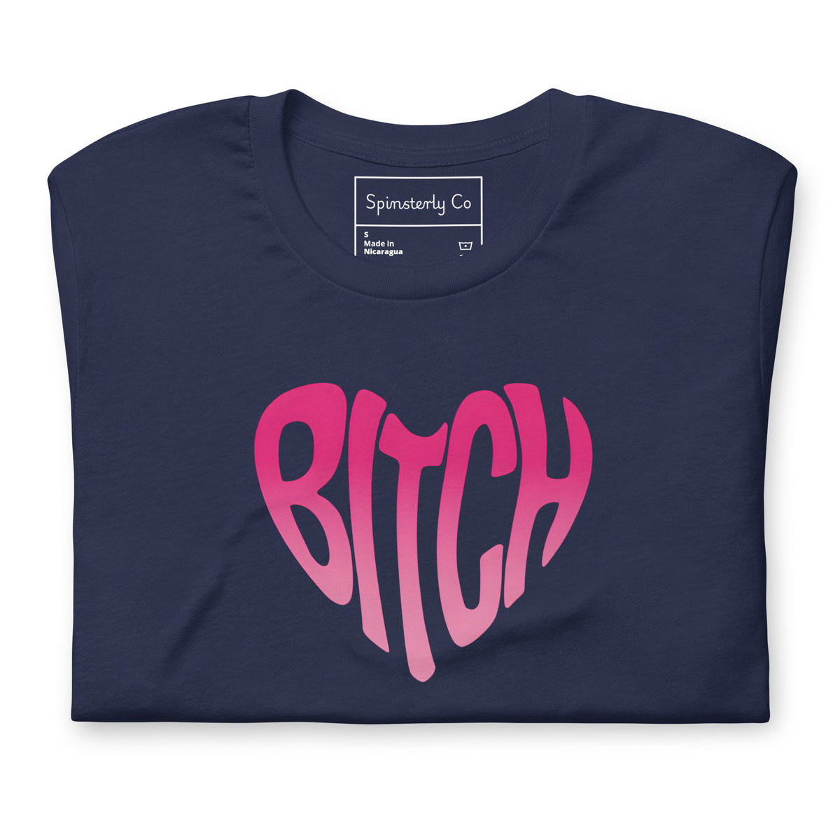 Bitch Heart Retro Bubble Graphic T-Shirt | Funny Feminist Sassy Tee - Spinsterly Co